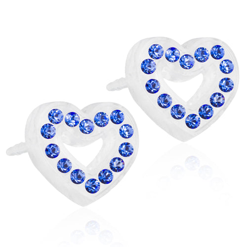 Brilliance 8mm Puck or 10mm Heart Hollow - 100% Nickel Free Medical Plastic Earrings