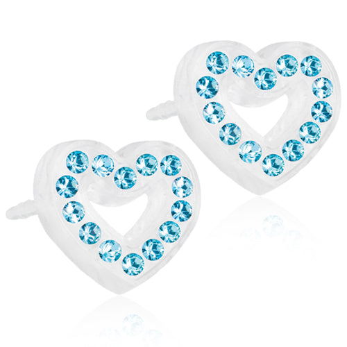 Brilliance 8mm Puck or 10mm Heart Hollow - 100% Nickel Free Medical Plastic Earrings