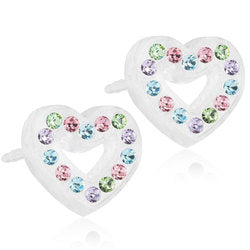 Brilliance 8mm Puck or 10mm Heart Hollow - 100% Nickel Free Medical Plastic Earrings