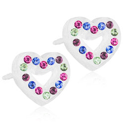 Brilliance 8mm Puck or 10mm Heart Hollow - 100% Nickel Free Medical Plastic Earrings