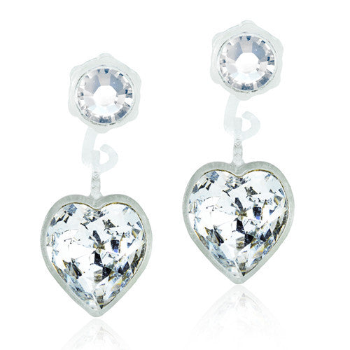 Heart Crystals 4/6mm Pendants - 100% Nickel Free Medical Plastic