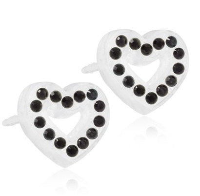 Brilliance 8mm Puck or 10mm Heart Hollow - 100% Nickel Free Medical Plastic Earrings