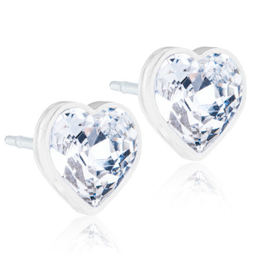 Hearts 6mm - 100% Nickel Free Medical Plastic Earrings