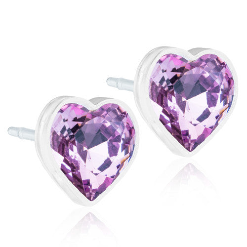 Hearts 6mm - 100% Nickel Free Medical Plastic Earrings