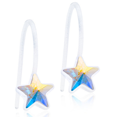 Star Crystals 6mm Fixed Pendant - 100% Nickel Free Medical Plastic