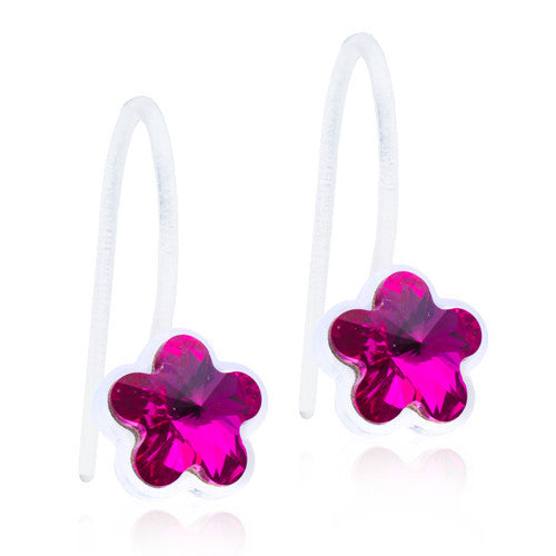 Flower 6mm Fixed Pendants - 100% Nickel Free Medical Plastic