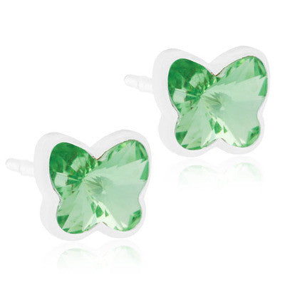 Butterfly Earrings 5mm - 100% Nickel Free Medical Plastic