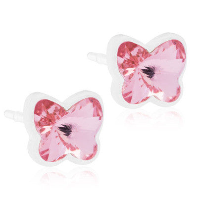 Butterfly Earrings 5mm - 100% Nickel Free Medical Plastic