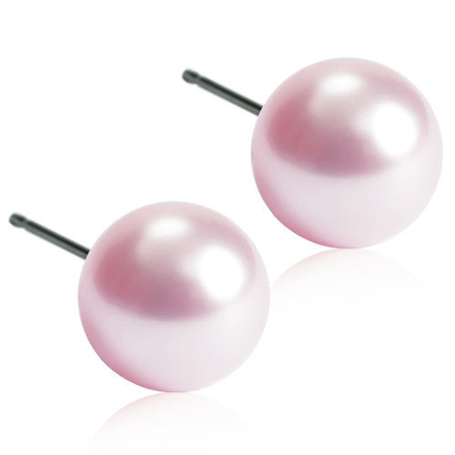 Pearl Earrings - Light Grey - 6mm